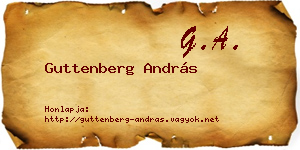 Guttenberg András névjegykártya